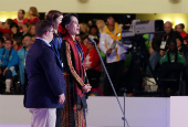 Aung San Suu Kyi at the opening ceremony