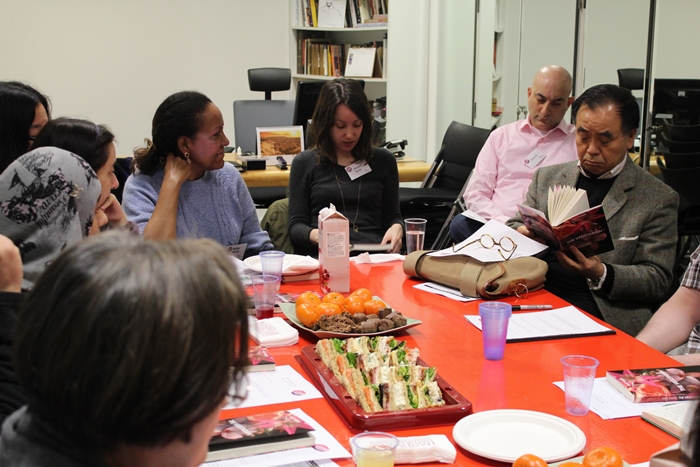 Book Club discussion February 2014; Translator Deborah Smith moderating 'The Vegetarian' (image courtesy of the KCCUK)