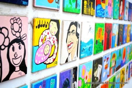 Local artists and market vendors collaborated to create the memorial street
