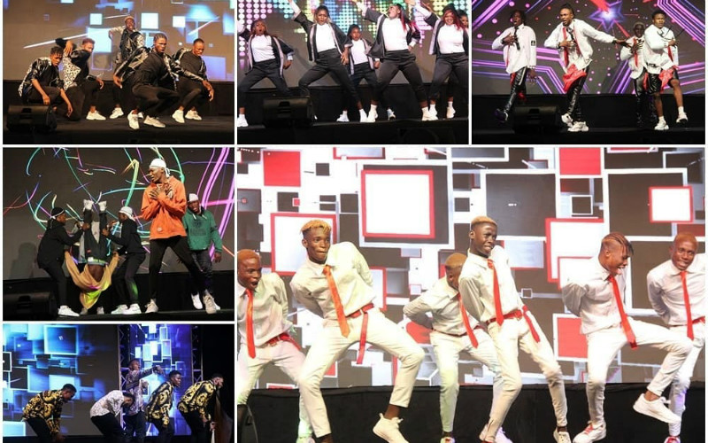 Nigerian dancers compete on July 13 at the eighth K-pop Dance Competition at the University of Lagos' Tolulope Odugbemi Hall. (Nnamdi Excel)