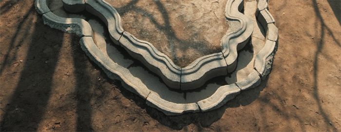The abalone-shaped water channel at the site of Poseokjeong Pavilion
