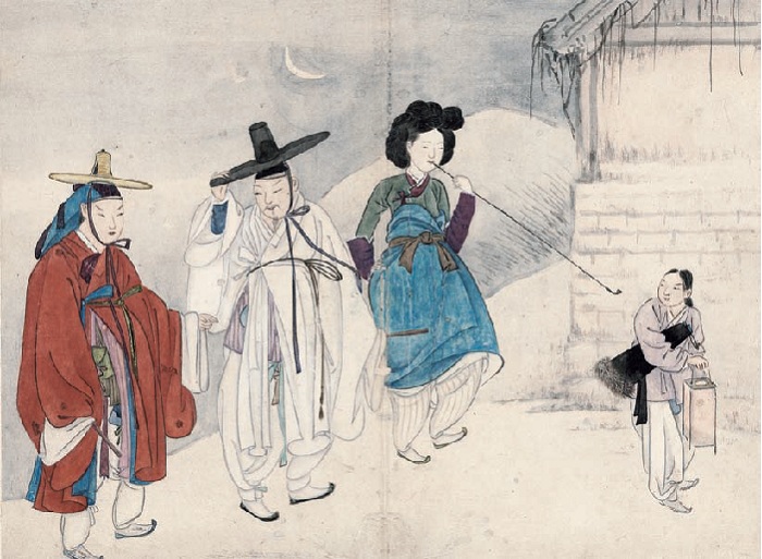 "Yaguemmohaeng," or, "A Secret Trip At Night" (1758), by Shin Yun-bok