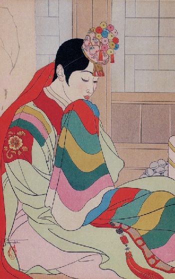 The Bride, 1948, Paul Jacoulet