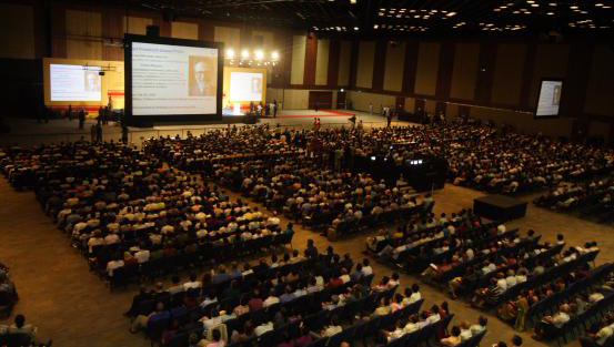 The 2014 International Congress of Mathematicians is set to take place in August in Seoul. Pictured is the opening of the 2010 ICM in Hyderabad, India. (photo courtesy of the Seoul ICM 2014 Organizing Committee)