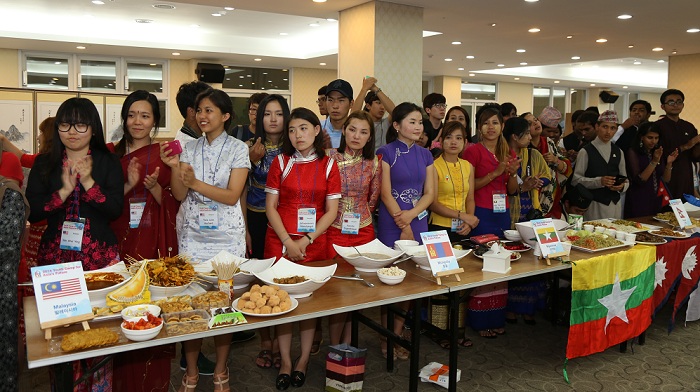 Students gain a better understanding about each other's culture by sharing traditional foods from each country.