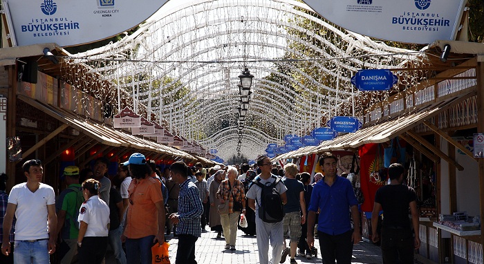 The Grand Bazaar booth offers a wide variety of specialties and handicrafts.