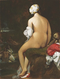 "The Small Bather" was painted in 1826 by Jean-Auguste-Dominique Ingres. This French work of Neoclassicism emphasizes the curves of the female body.