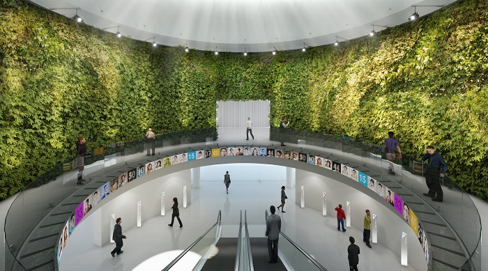 The Korean Pavilion encourages people to think about problems they face in their daily lives, such as the mass production of instant food, diabetes, starvation and the limits of the globe's food supply.