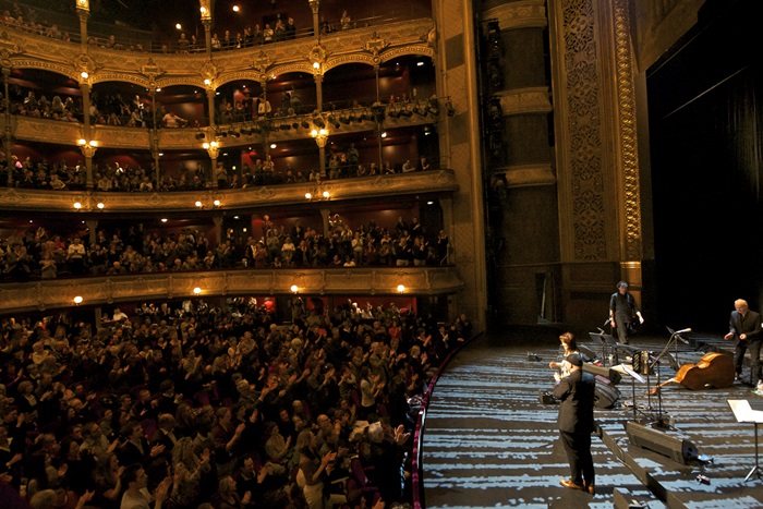 Jazz vocalist Youn Sun Nah on March 25, 2013, holds a solo performance at the Theatre du Chatelet in Paris.