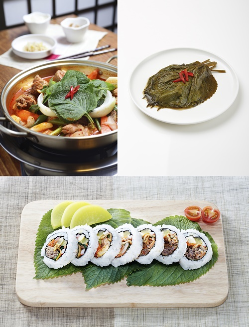 Kkaennip's ability to get rid of strong odors is why it is used as spices for seasoned vegetables and soups, as well as the main ingredients of side dishes.