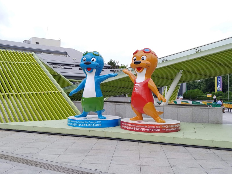 Mascots of the 18th FINA World Championships in Gwangju