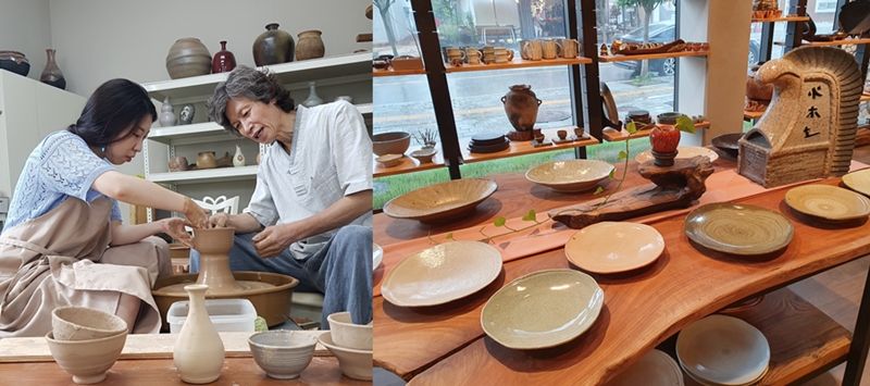 Hwamokto Ceramics Workshop, located at Ye's Park in Icheon, Gyeonggi-do Province, offers classes in pottery making. (Kim Hyelin)