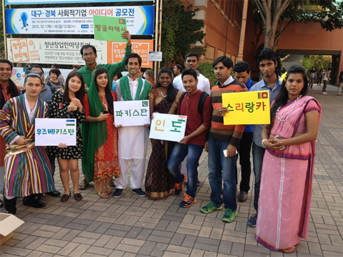 Here, I represent Pakistan at the International Students Cultural Festival.