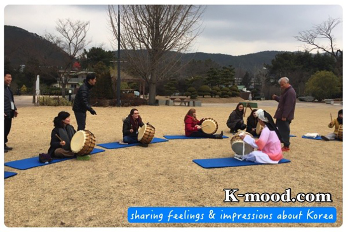 Even though it was winter, it wasn't that cold so the whole event took place outside.