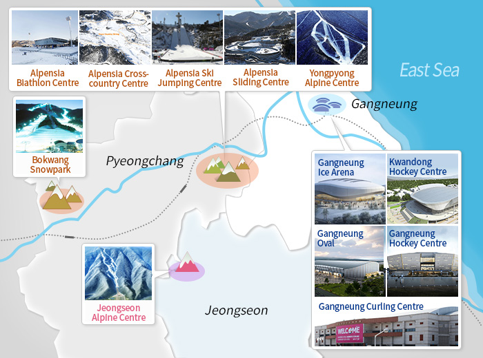 A total of 12 stadiums will host the PyeongChang 2018 Olympic and Paralympic Winter Games next year.