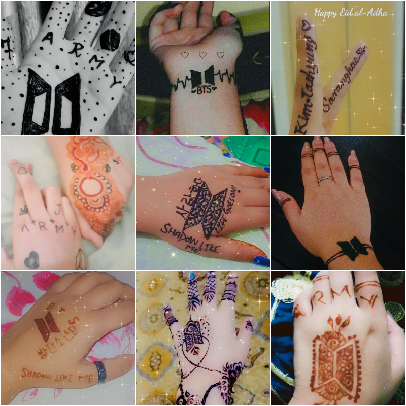 Bts Fans In Pakistan Mark This Year S Eid Ul Adha Via Henna Designs Korea Net The Official Website Of The Republic Of Korea