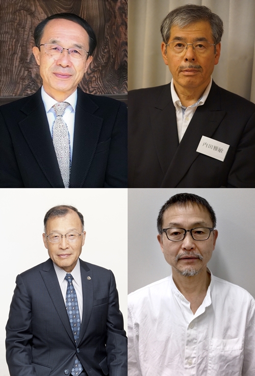 ▲ 왼쪽 상단부터 시계 방향으로 다케우치 야스토 일본 근현대사 연구가, 우치다 마사토시 변호사, 야노 히데키 일본 강제동원 문제 해결과 과거청산을 위한 공동행동 사무국장, 자이마 히데카즈 변호사. 모두 본인 제공