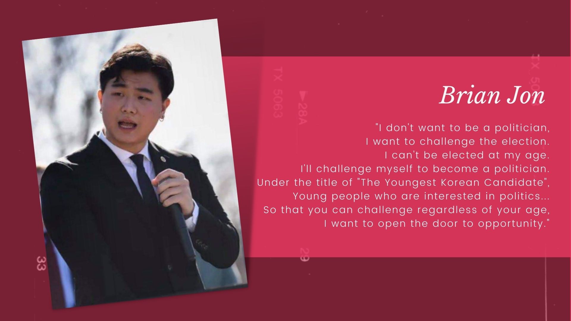 Brian Jon hopes to be recognized not as a ‘successful Brian’ but as a ‘successful Korean Brian’ and wants to create a pathway that opens the door to new opportunities for younger generations. Credits Brian Jon.