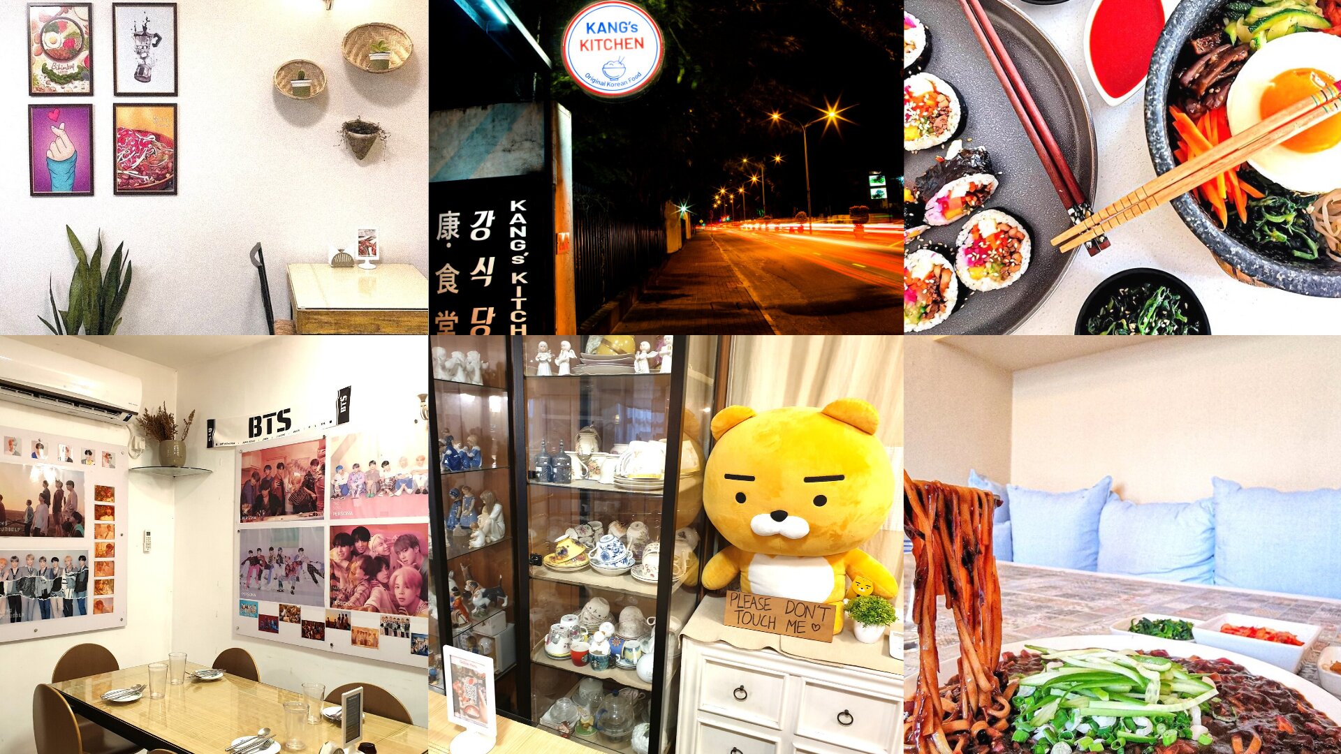 Food and interior of Kang’s Kitchen