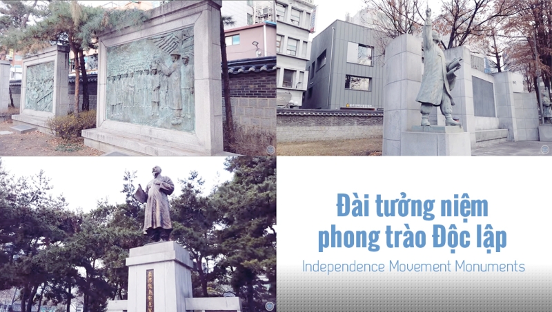 Monuments to the March First Independence Movement at Tapgol Park in Seoul's Jongno-gu District (Screen capture from Nook & Cranny Korea's YouTube channel)