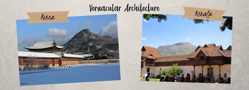 Similar design of Korean and Kerala architecture. 