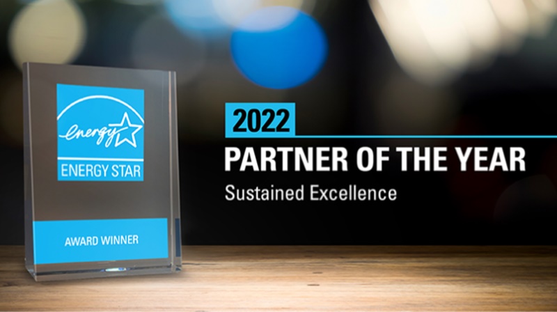 This is the plaque for the 2022 Energy Star Partner of the Year award given by the U.S. Environmental Protection Agency and Department of Energy. (Samsung Electronics)