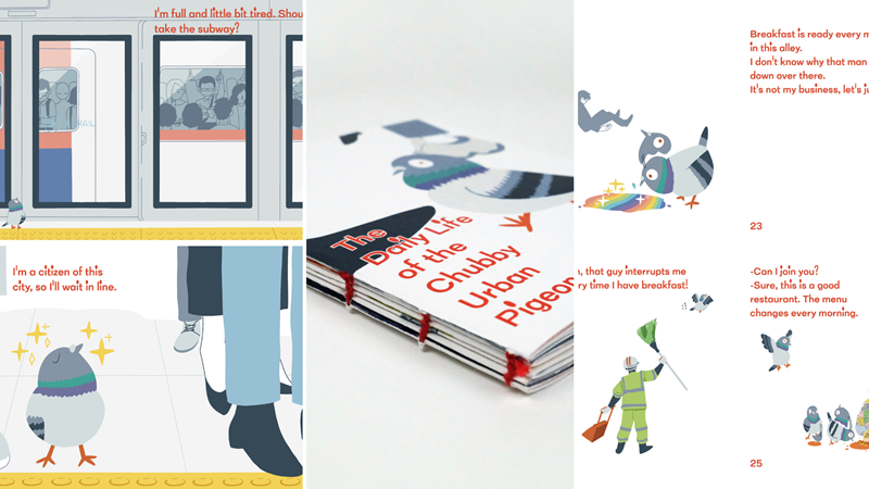 <The Daily Life Of The Chubby Urban Pigeon> by Soojin Kim