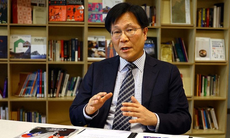 Korean Culture and Information Service (KOCIS) Director Kim Jangho on the morning of March 22 speaks to the daily Segye Ilbo in an interview at the KOCIS Center in Seoul's Jung-gu District. 
