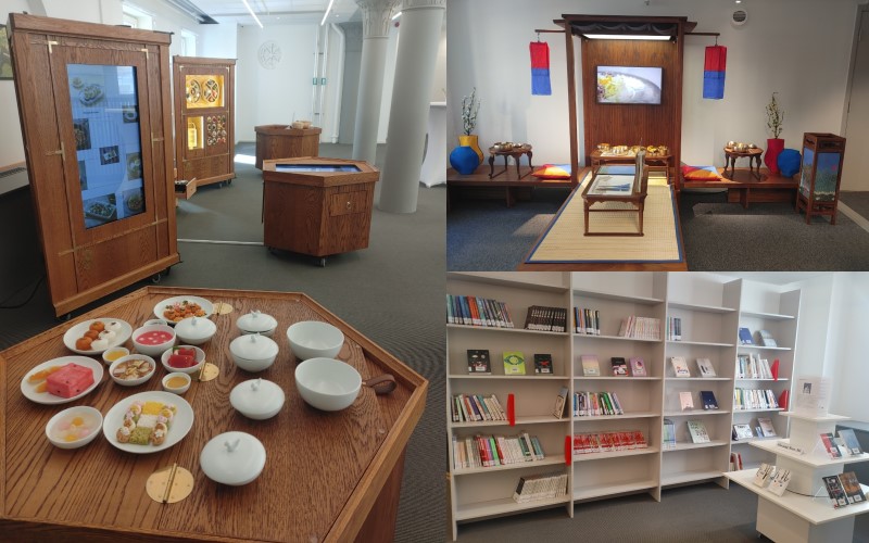 This is the interior of the Korean Cultural Center in Stockholm, Sweden.