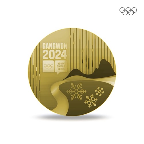 2024 강원 동계 청소년 올림픽 대회 메달 뒷면(B면). 올림픽 공식 트위터