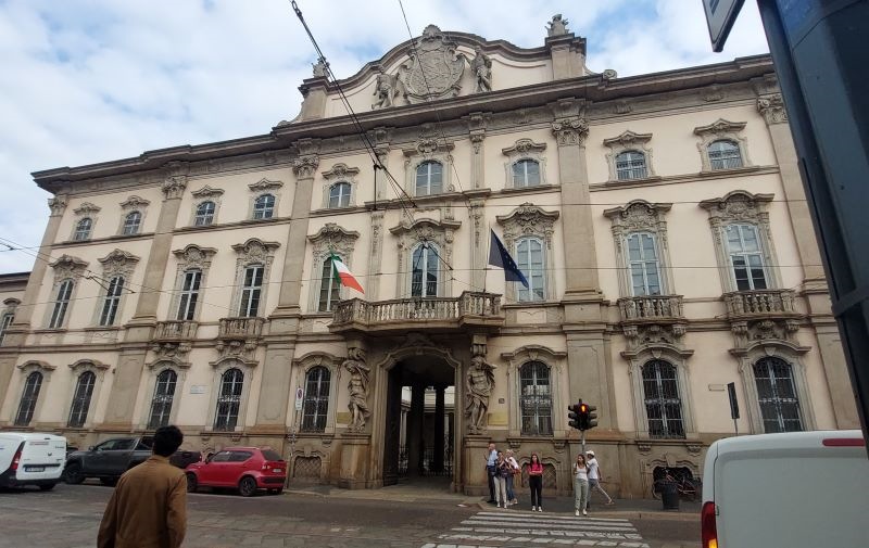The Baroque building Palazzo Litta in Milan, Italy, on Oct. 12 hosted an event marking Korea's National Foundation Day.