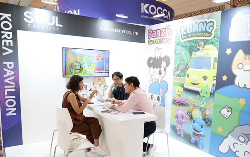 The Ministry of Culture, Sports and Tourism on Dec. 21 announced that its 2024 budget of KRW 6.95 billion was approved at a plenary session of the National Assembly. Shown is a Korean booth on Nov. 22 at Dubai International Content Market in Dubai, the United Arab Emirates. (Korea Creative Content Agency) 