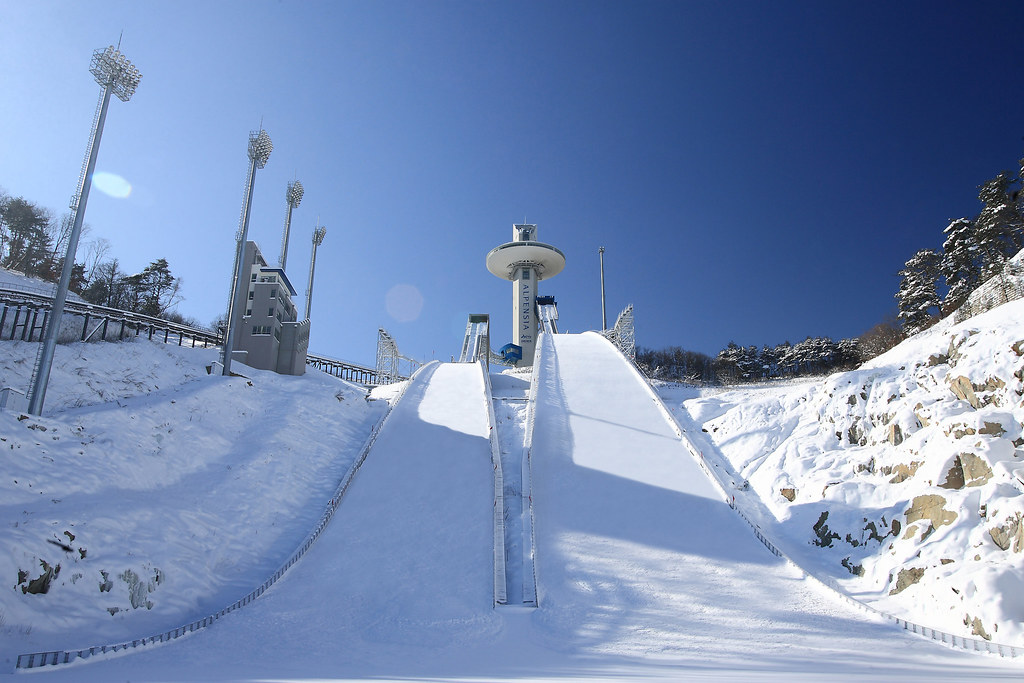 Alpensia Ski Jumping Centre in Pyeongchang-gun County, Gangwon-do Province (Flickr account of 2018 PyeongChang Winter Olympics)