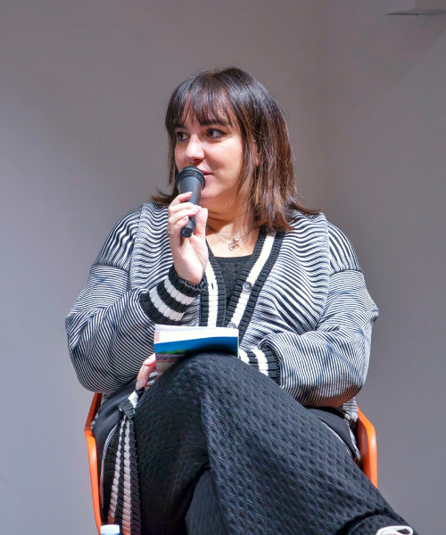 Marianna Baroli speaks on Nov. 11, 2023, at a presentation hosted by the KCC in Rom