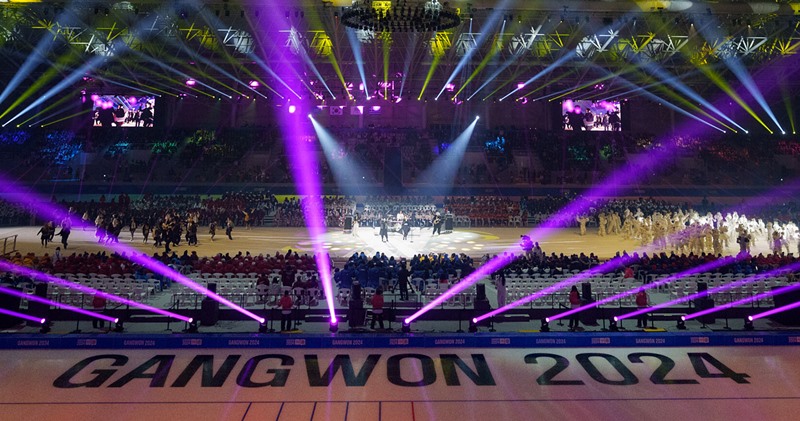 The Gangwon 2024 Winter Youth Olympic Games closes on Feb. 1 after 14 days of events and competition. This scene is from the opening ceremony on Jan. 19 at the Gangneung Oval in Gangneung, Gangwon-do Province. (Olympic Information Center of International Olympic Committee) 