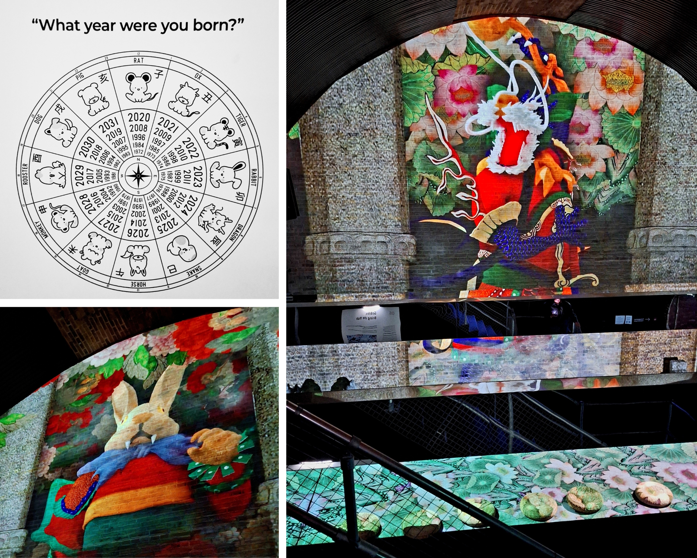 The 12 animals of the Asian zodiac is on display at the exhibition.
