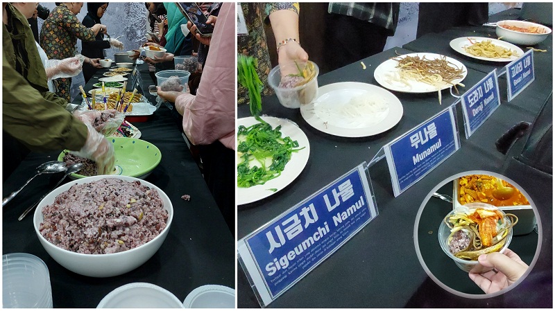 Served at the KCC in Jakarta event are ogokbab and namul.