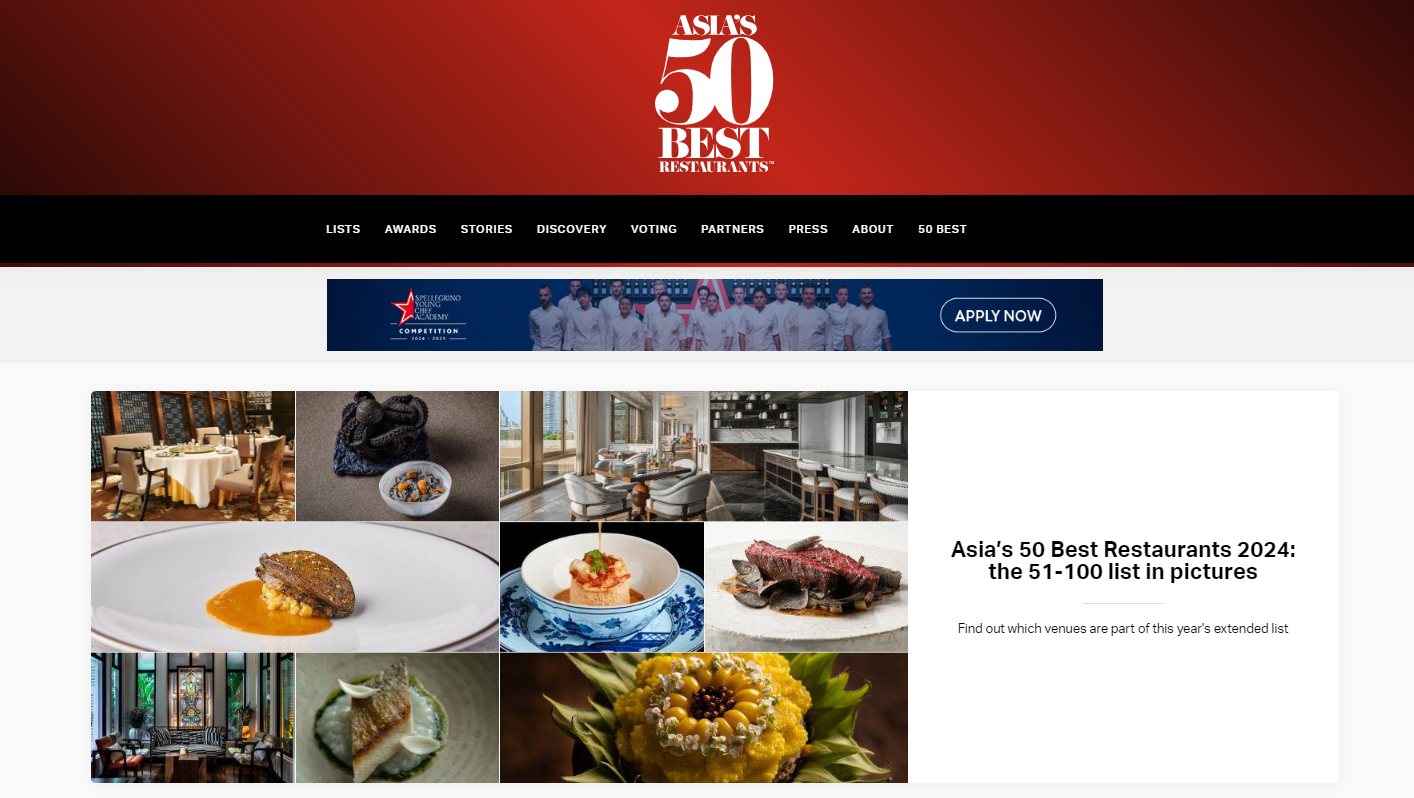 The event Asia's 50 Best Restaurants will be held for the first time in the country in Seoul. (World's 50 Best Restaurants' official website) 