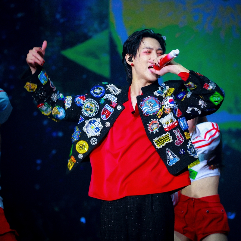 GOT7 member BamBam on X, 2023, performs at his first solo concert in Seoul.