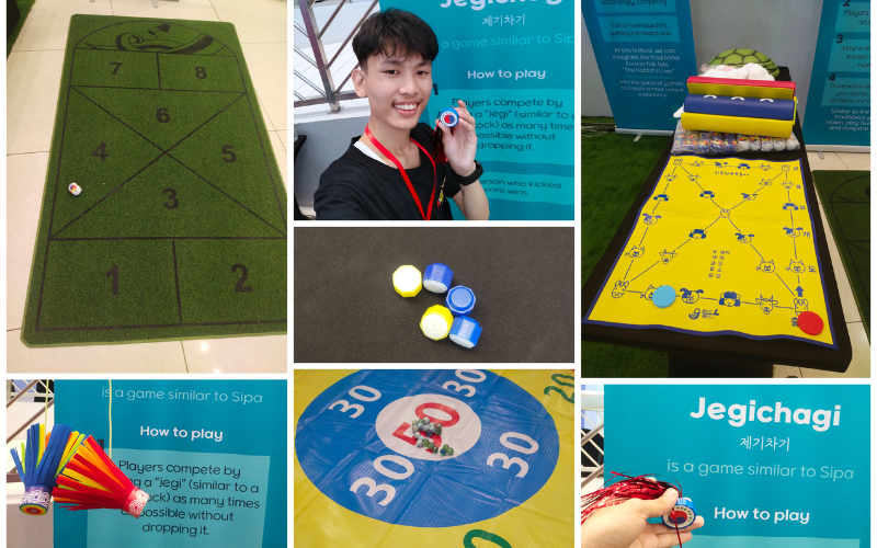 Traditional game experience at the festival 