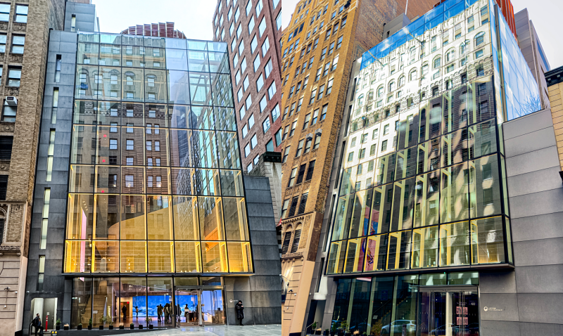 This is a view of the exterior of the New York Korea Center, which was opened on June 27, on 32nd Street in the city's Manhattan district. 