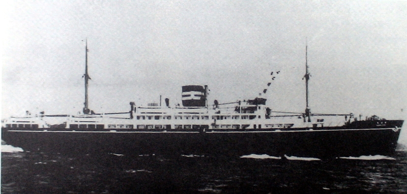 The Ukishima Maru, a Japanese naval transport vessel, on Aug. 22, 1945, departed for Busan from the port of Ominato in Japan's Aomori Prefecture with Korean victims of forced labor. An explosion occurred two days later in the hull under mysterious circumstances, sinking the ship. (Yonhap News)  