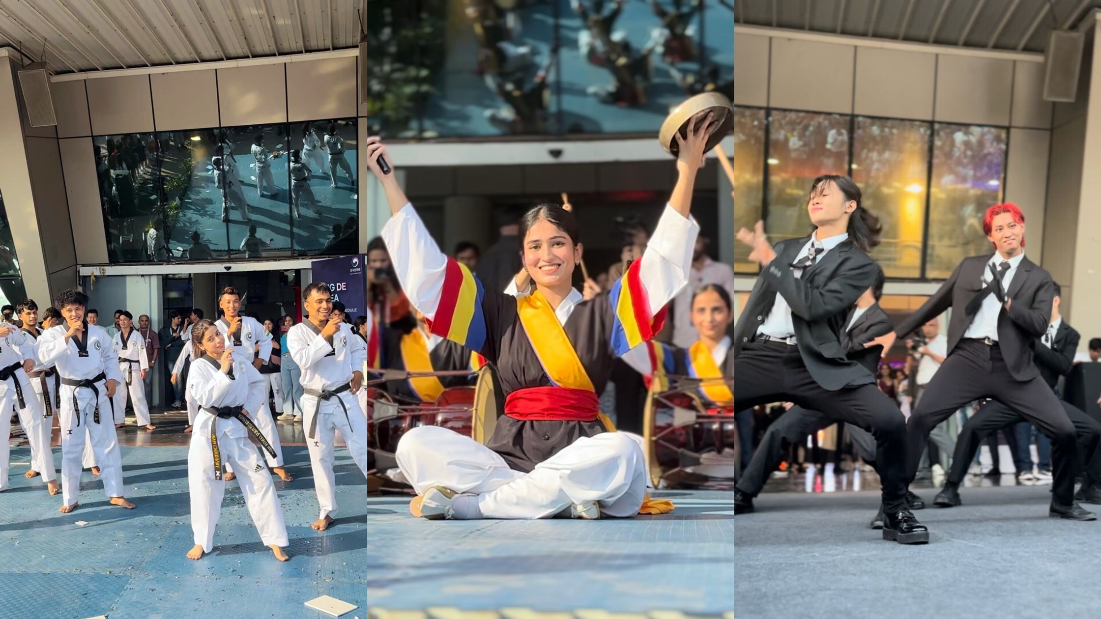 Cultural performances featured Taekwondo demonstrations, Samul nori, and K-pop dance