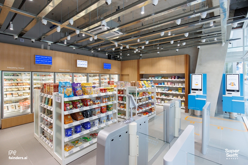 This is the AI-based automated store Super Swift near Gangnam Station in Seoul.