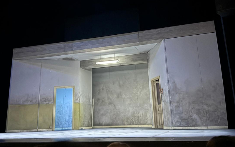 The stage empty