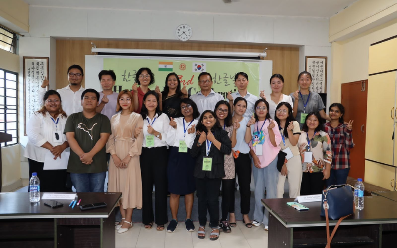 Hangeul Day Celebrations featured Korean food, a cultural festival, K-pop contest, Korean speech contest, a Korea-India quiz, and a workshop on Korean language learning (Photo Credits: Manipur University