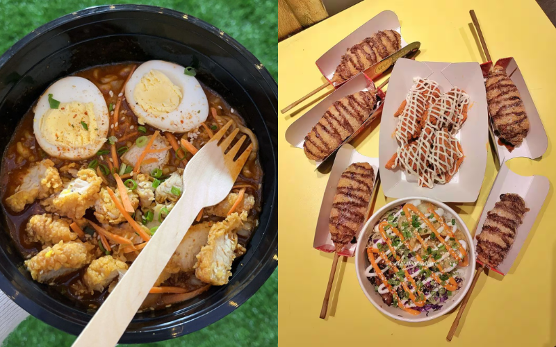 Savoring the Flavors: Enjoying Yum Yum Korean Bucket’s rich ramen and refreshing boba drink—an authentic taste of Korea in Kolkata.