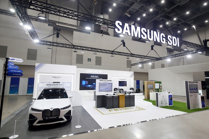 A new government fund for cutting-edge strategic industries is worth KRW 34 trillion. Shown is Samsung SDI's booth for mobility batteries in October 2024 at the Daegu International Future Auto & Mobility Expo held at EXCO (Daegu Exhibition and Convention Center) in Daegu's Buk-gu District. (Samsung SDI)  