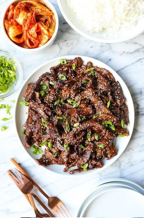 Korean Bulgogi is thinly sliced beef (or pork) marinated in a sweet and salty marinade before grilling - Photo Credit: Rosa Gulliver.