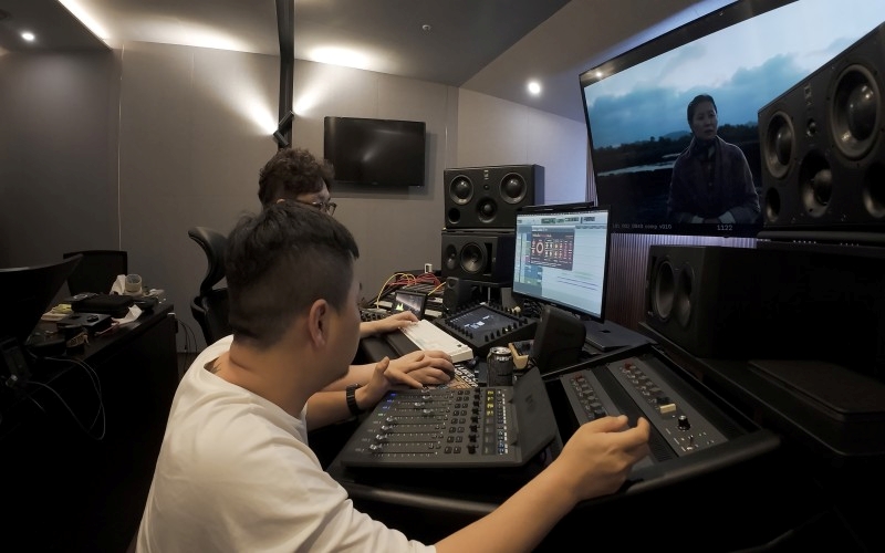 Park is using Dolby Atmos sound technology to arrange the musical score to match the visual elements. 